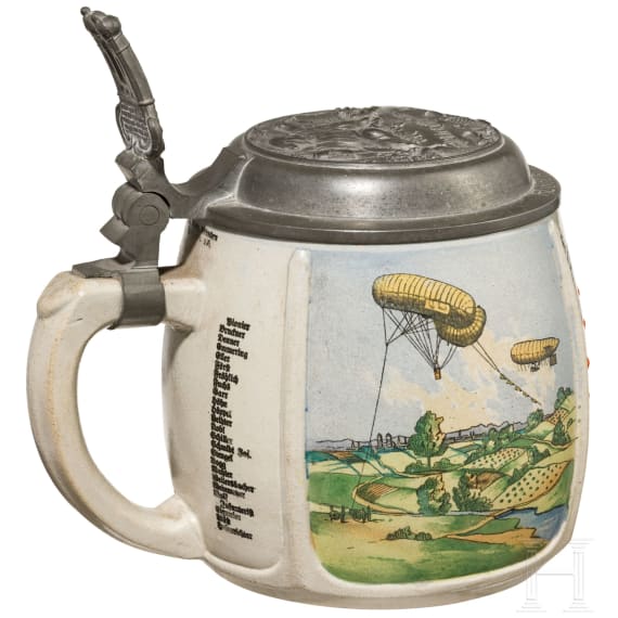 Halbliterkrug der K&ouml;niglich Bayerischen Luftschiffer-Abteilung, 1909 - 1911