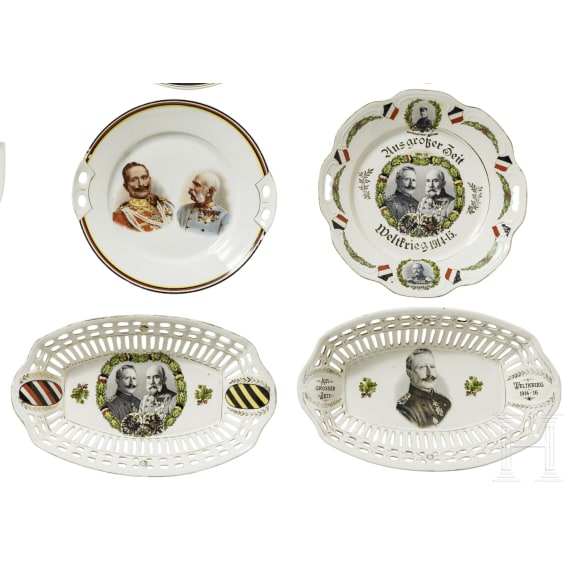 Sammlung 17 Teile patriotisches Porzellan