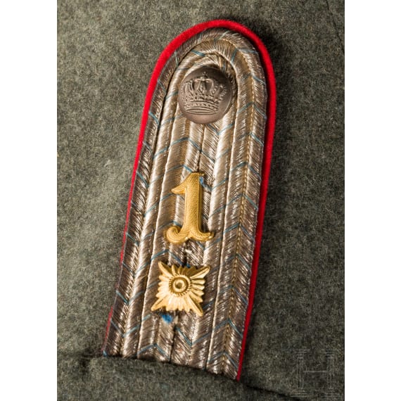 Feldbluse M 1916 f&uuml;r einen Oberleutnant der bayerischen Artillerie