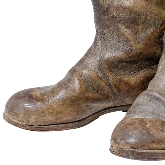 Ein Paar milit&auml;rische Lederstiefel, um 1915
