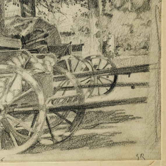 Georg Rudolph - Sammlung 31 Originalaquarelle und -zeichnungen aus dem 1. Weltkrieg sowie Ausweis