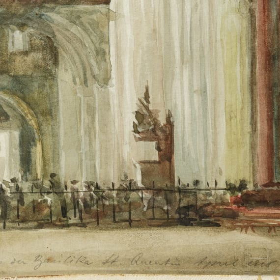 Georg Rudolph - Sammlung 31 Originalaquarelle und -zeichnungen aus dem 1. Weltkrieg sowie Ausweis