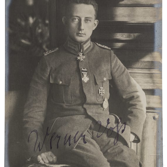Leutnant Werner Voß (1897 - 1917) - eigenhändig signierte Sanke-Postkarte