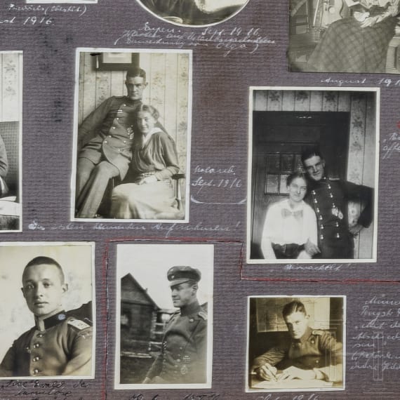 Leutnant Heinrich Hansberg von der Feldflieger-Abteilung 14 - großes Fotoalbum, 1890 - 1917