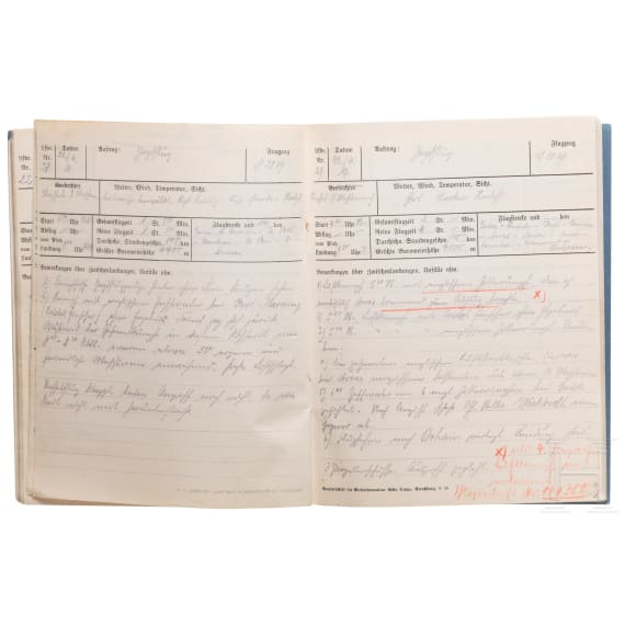 Leutnant Hermann G&ouml;ring - Flugbuch IV als Flugzeugf&uuml;hrer vom 6.9.1916 bis zum 9.6.1917