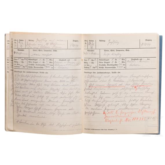 Leutnant Hermann G&ouml;ring - Flugbuch IV als Flugzeugf&uuml;hrer vom 6.9.1916 bis zum 9.6.1917