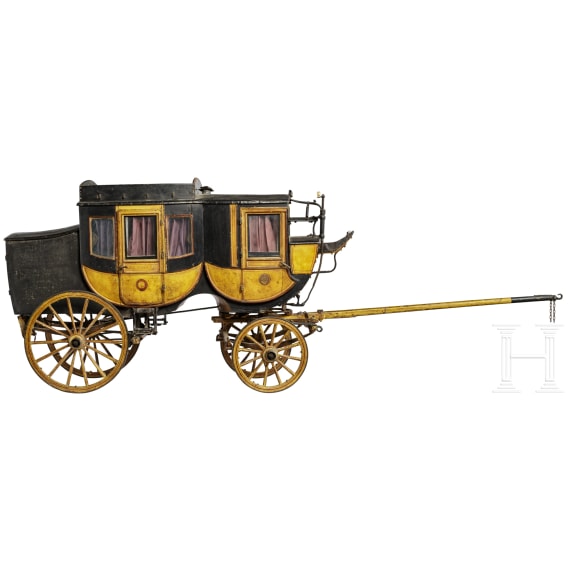 Modell einer Postkutsche der Kaiserlich Deutschen Post, um 1880