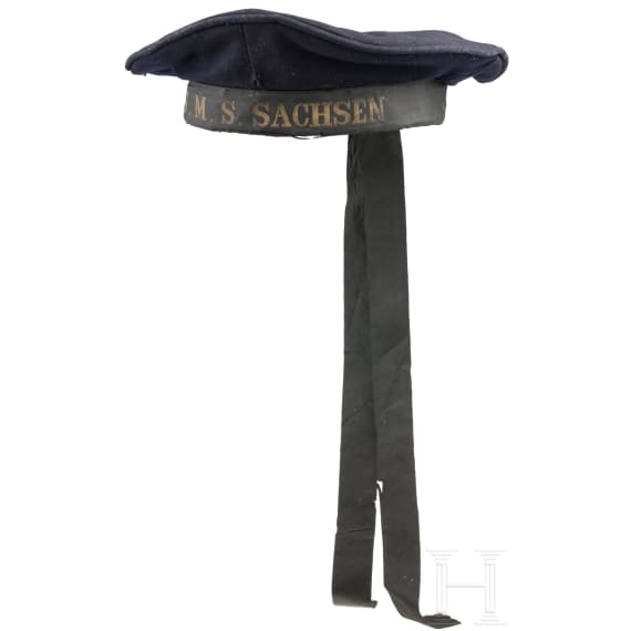 Blaue M&uuml;tze f&uuml;r Matrosen der "S.M.S. Sachsen"
