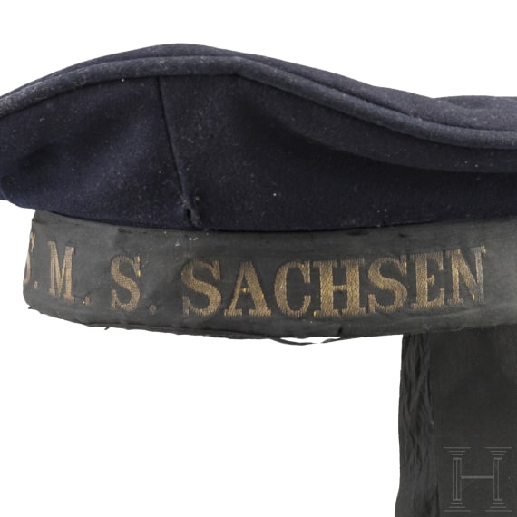 Blaue M&uuml;tze f&uuml;r Matrosen der "S.M.S. Sachsen"