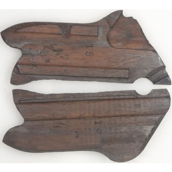 An Artillery Luger by Mauser, 1936, with shoulder stock and holster, Lithuanian contract