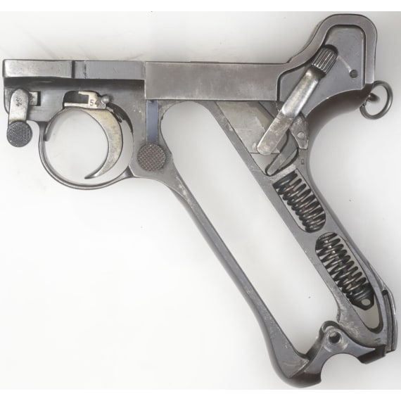 An Artillery Luger by Mauser, 1936, with shoulder stock and holster, Lithuanian contract