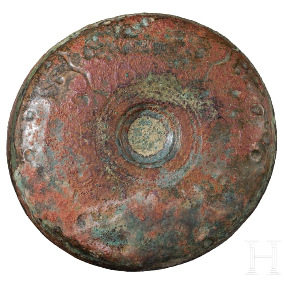 A Phoenician bronze libation bowl, 8th - 6th century B.C.