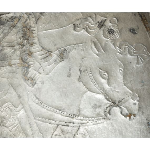 Silberschale mit Großkönig bei Jagd, sasanidische, 4. - 5. Jhdt. n. Chr.