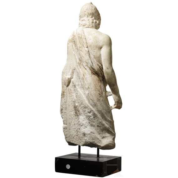 A Roman marble statue of Hermanubis with features of Alexander the Great, 1st - 2nd century