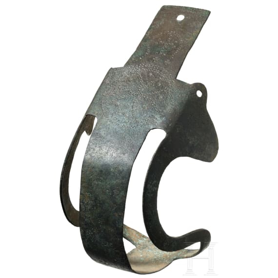 A late Roman/early Byzantine bronze horse muzzle, 5th - 7th century A.D.