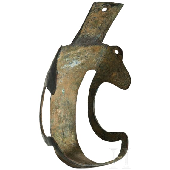 A late Roman/early Byzantine bronze horse muzzle, 5th - 7th century A.D.