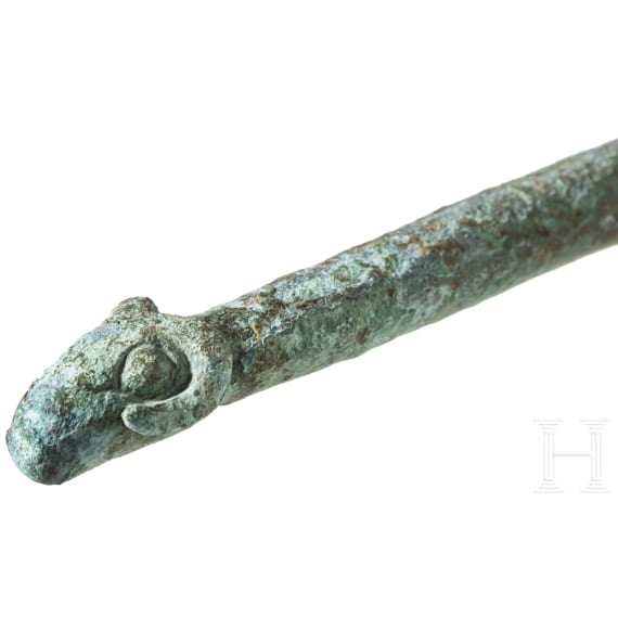 A Scythian bronze hand mirror, 5th century B.C.