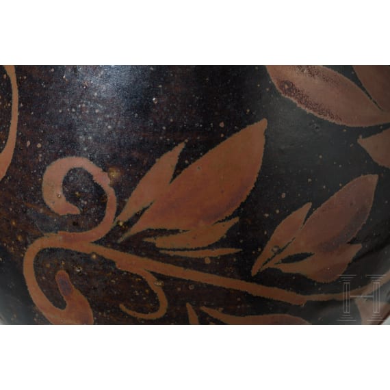 A rare Chinese russet-painted and black-glazed vase, probably Song/Yuan Dynasty, 13th/14th century