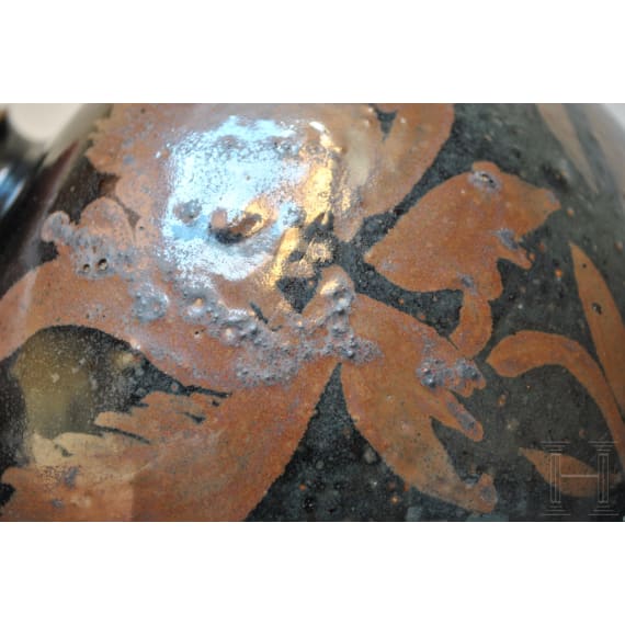 A rare Chinese russet-painted and black-glazed vase, probably Song/Jin Dynasty (960 - 1234), 12th/13th century