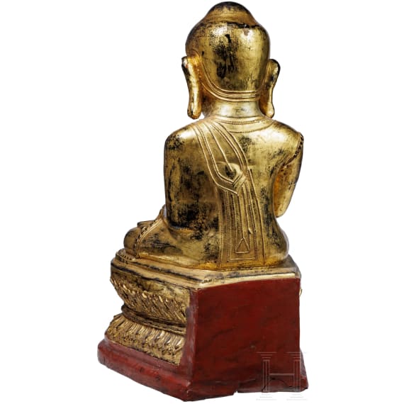 A Burmese lacquer Buddha, 18th century