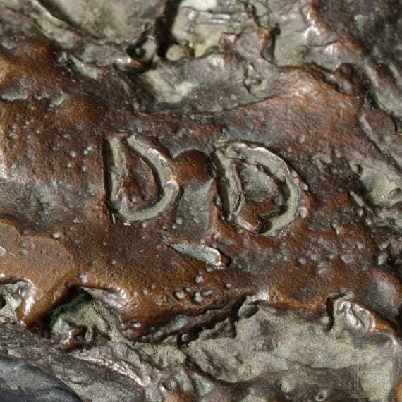 A US-American modernist bronze figure with the signature "DD", 20th century
