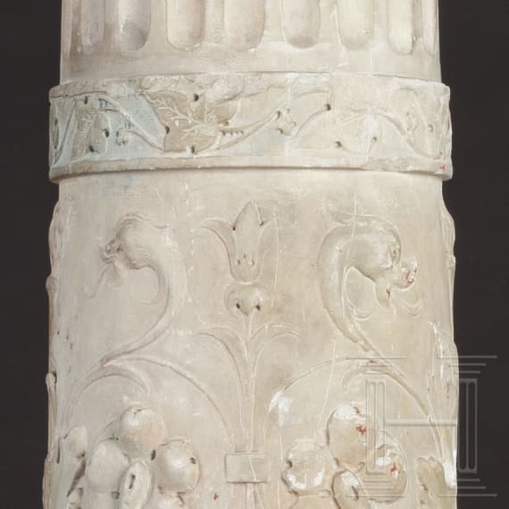 Renaissance-Säule aus Carrara-Marmor, Italien, 16. Jhdt.