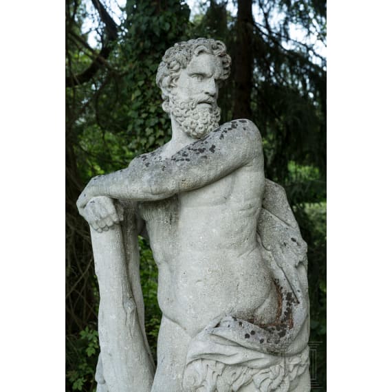 A German life-size sculpture of Hercules, circa 1900