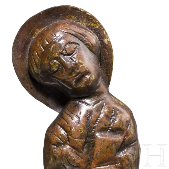 Spätromanische Heiligenfigur, Frankreich oder Spanien, 13./14. Jhdt.
