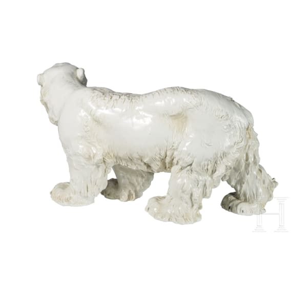 A large porcelain polar bear, designed by Otto Jarl in 1903, Meissen, manufactured in the 2nd half of the 20th century