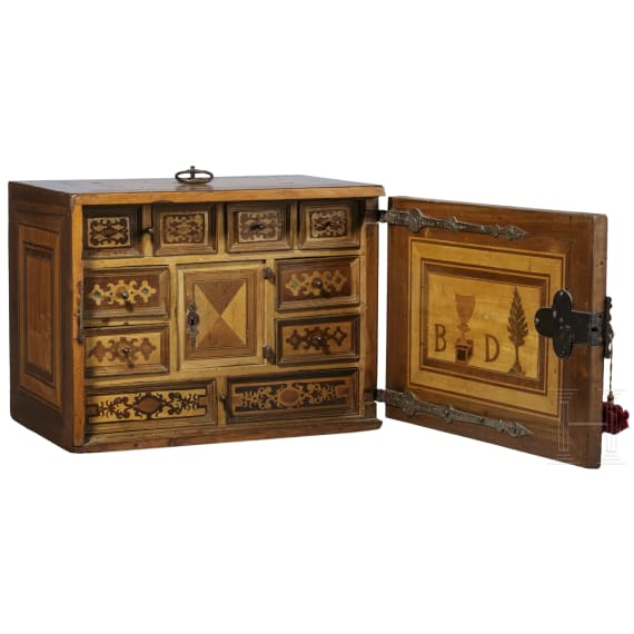 A South German cabinet case, mid-17th century