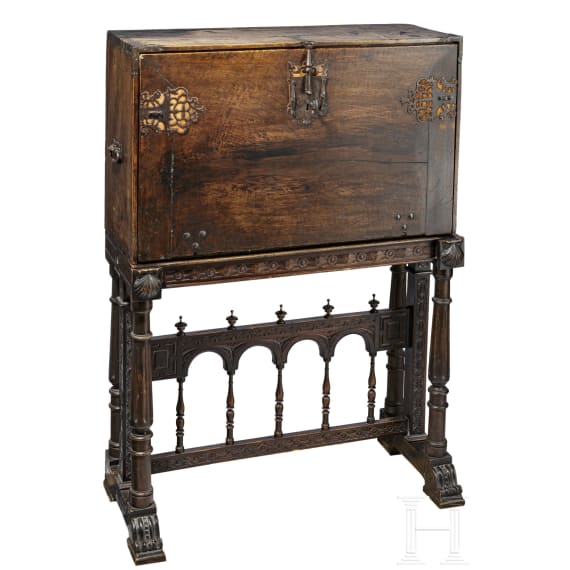 A large Spanish cabinet case, 17th century