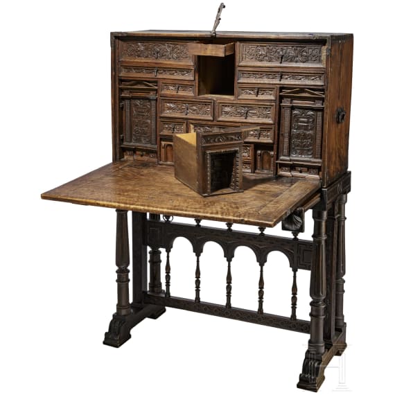 A large Spanish cabinet case, 17th century