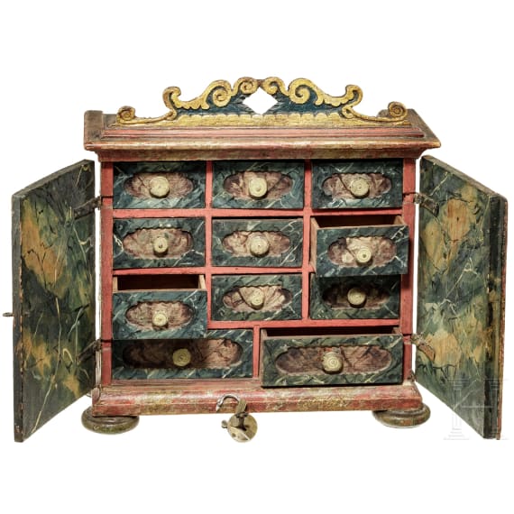 A painted wood cabinet, Salzburg, 18th century