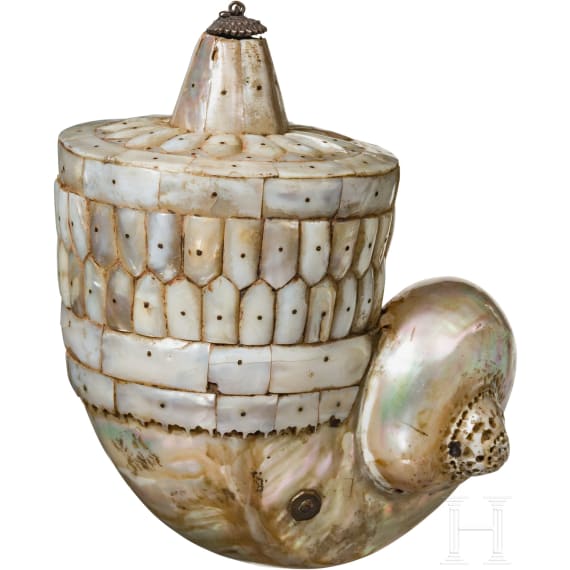 Pulverhorn, Indien, um 1900
