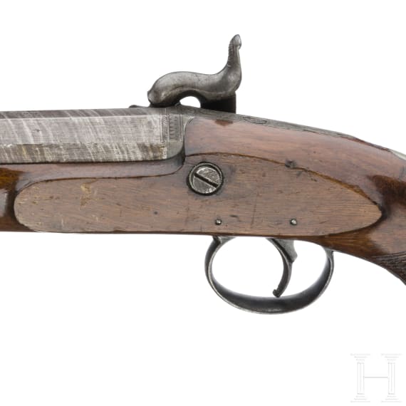 A percussion pistol by Bradney in London, circa 1810