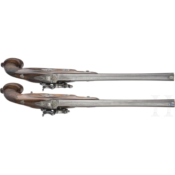 A pair of pellet target pistols, Joseph Contriner, Vienna, circa 1840