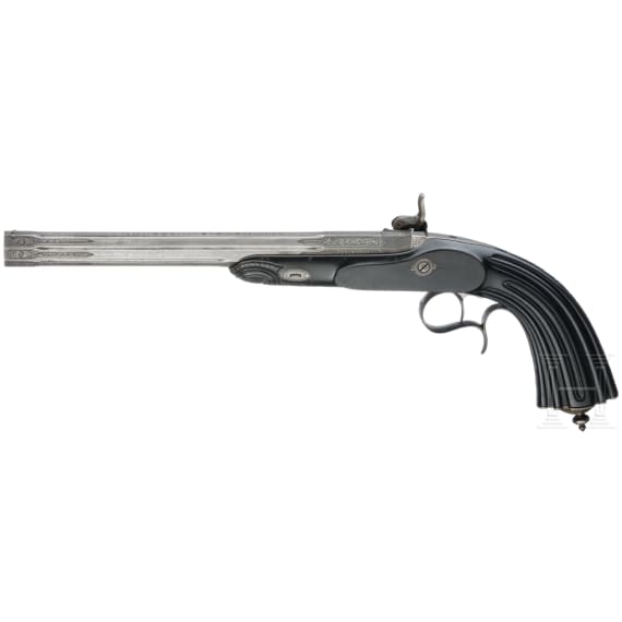A deluxe cased pair of French percussion pistols, circa 1850