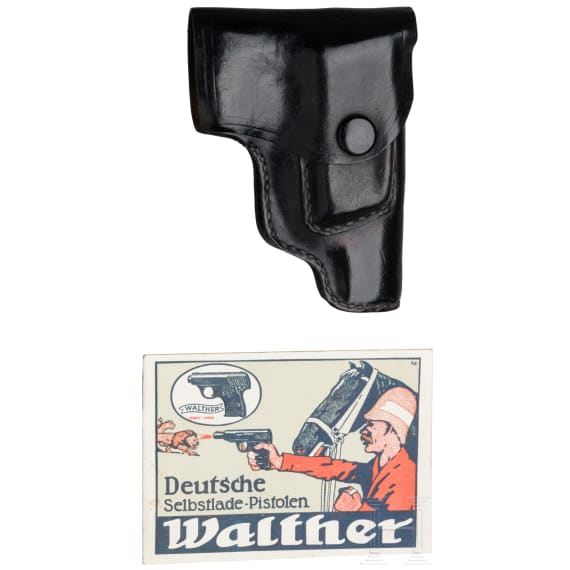 Walther Mod. 2 mit Ladeanzeiger ("Automatisches Visier"), mit Tasche