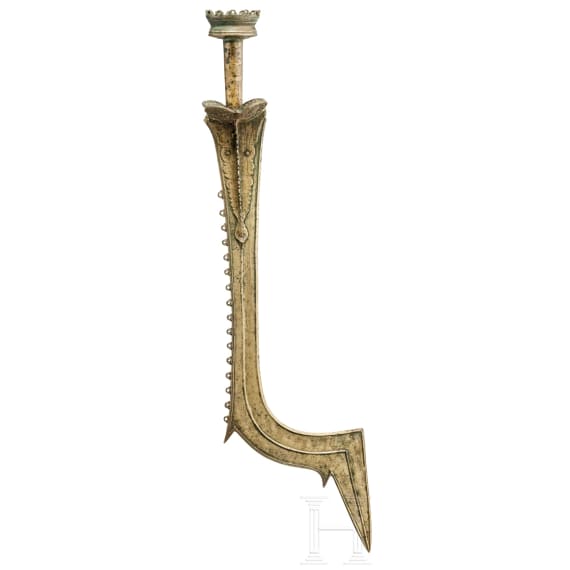 Seltenes Tempelschwert aus Bronze, Südindien, Kerala, 15. - 17. Jhdt.