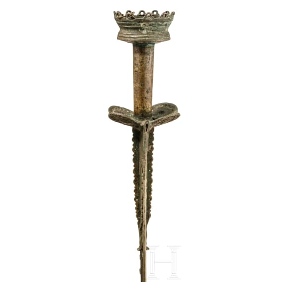 Seltenes Tempelschwert aus Bronze, Südindien, Kerala, 15. - 17. Jhdt.