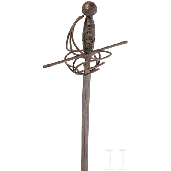 Überlanger Kavalleriedegen, deutsch, um 1620