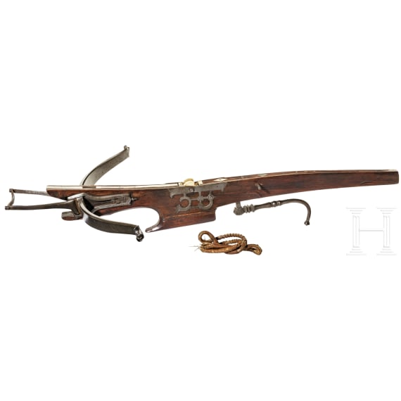 Schwere Scheibenarmbrust, flämisch, 17. Jhdt.