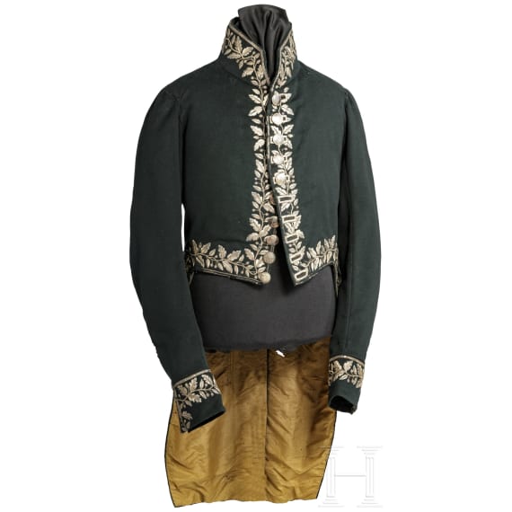 A tailcoat of an official of the Kingdom of Lombardo-Venetia, circa 1820-30