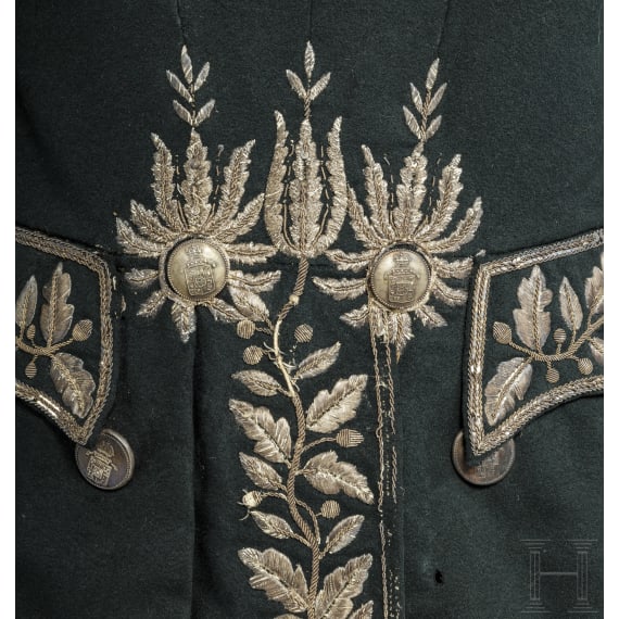 A tailcoat of an official of the Kingdom of Lombardo-Venetia, circa 1820-30