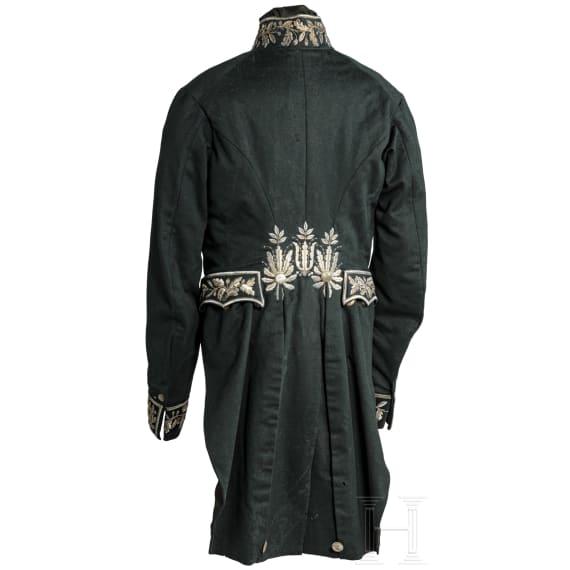 A tailcoat of an official of the Kingdom of Lombardo-Venetia, circa 1820-30