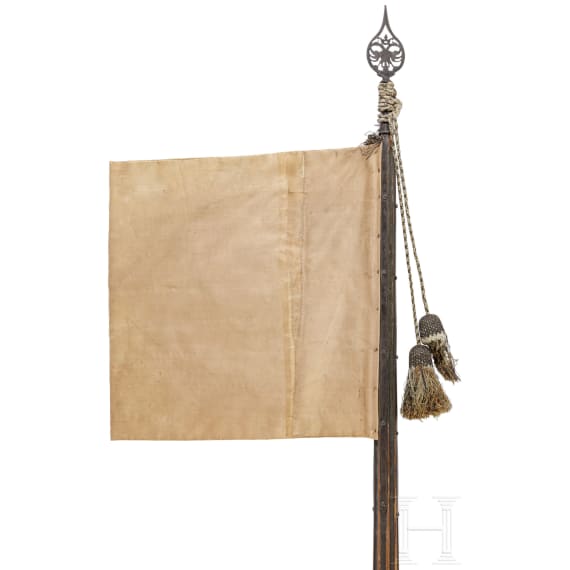 A cuirassier life standard with pole, pole top and tassels from the reign of Emperor Leopold I of Austria, 1658 &ndash; 1705