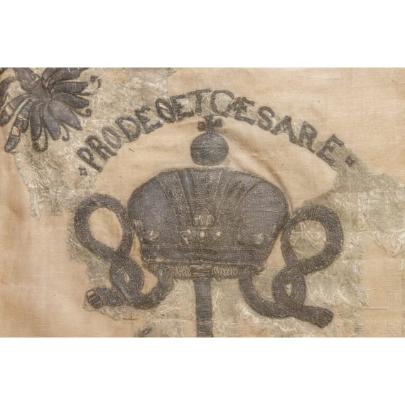 A cuirassier life standard with pole, pole top and tassels from the reign of Emperor Leopold I of Austria, 1658 &ndash; 1705