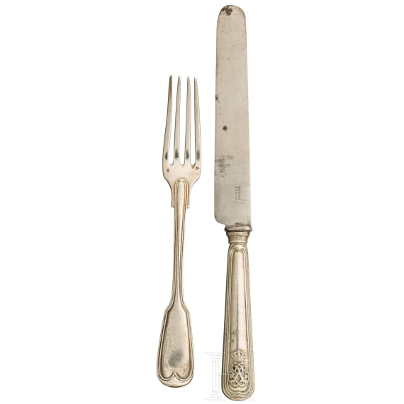 King Luis I of Portugal (1838 - 1889) - 20 pieces of cutlery from the royal silverware, circa 1860 - 1870