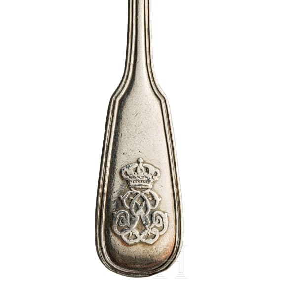 King Luis I of Portugal (1838 - 1889) - 20 pieces of cutlery from the royal silverware, circa 1860 - 1870