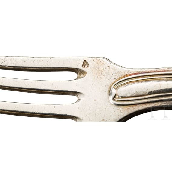 King Luis I of Portugal (1838 - 1889) - 20 pieces of cutlery from the royal silverware, circa 1860 - 1870